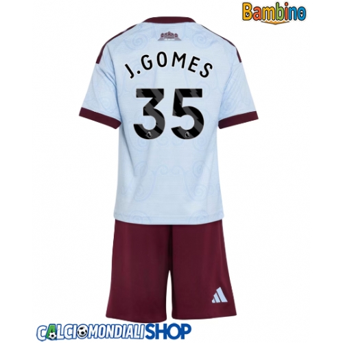 Maglie da calcio Aston Villa Joao Gomes #35 Terza Maglia Bambino 2026-27 Manica Corta + Pantaloni corti)
